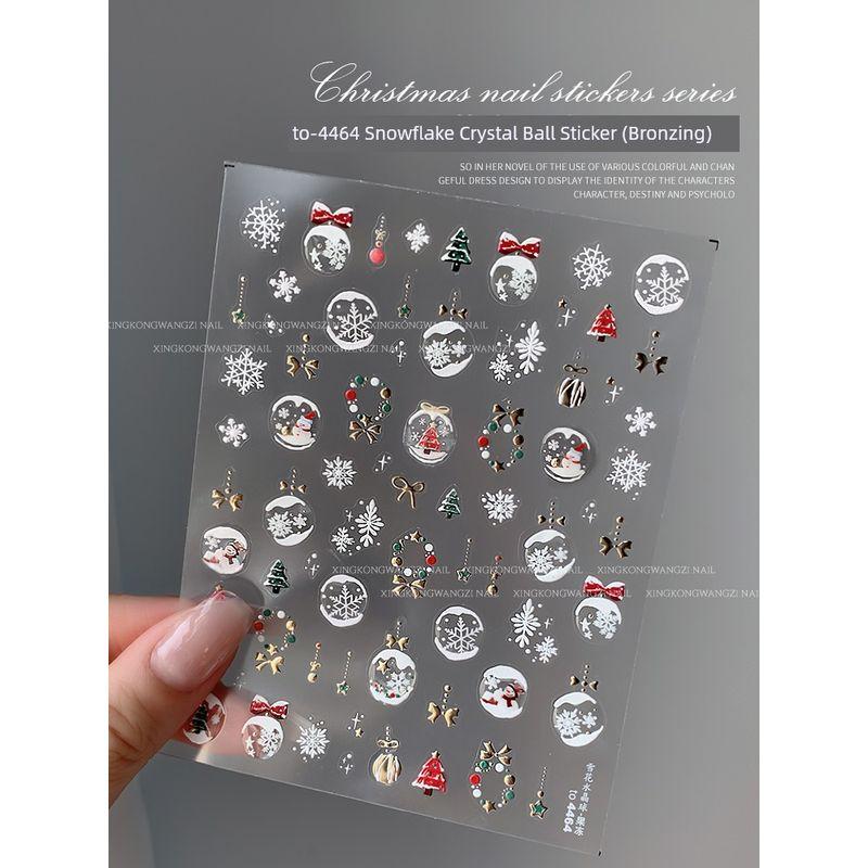 

Интернет Горячий Рождественский Снежинка Снеговик Наклейка для ногтей Осень и Зима Трехмерный Рельеф Позолота Милые Наклейки для ногтей Снеговик to-4464 snowflake crystal ball sticker (bronzing)