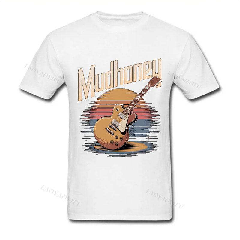 Camiseta Mudhoney Band Music Poster Tshirt Unisex Women Vintage Style Short Sleeve New in Tee top Streetwear Funny Goth Clothes