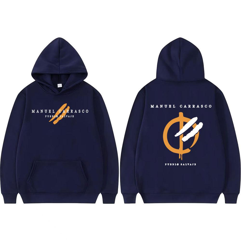 Rapper Manuel Carrasco Pueblo Salvaje Print Hoodie Streetwear Men's Fashion Vintage Classic Hoodies Unisex Oversized Sweatshirts