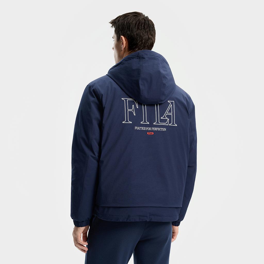 Fila Tennis Fashion Trendy Minimalist Casual Retro Sports Warm Comfortable Loose Hooded Down Jacket Men Jacket Sky-Blue A11M543905FBU