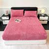 2025 Rabbit Velvet Bedsheet Bed Cover, Single Piece, Winter Thick Milk Coral Velvet Mattress Protective Cover, Dust-proof