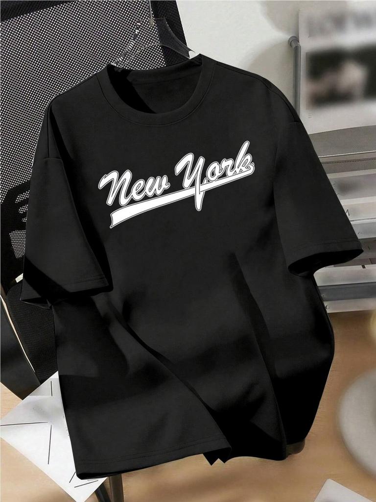2026 New Unisexs summer design letter print soft and breathable round neck Comfortable and loose Unisexs and Womens Tshirts