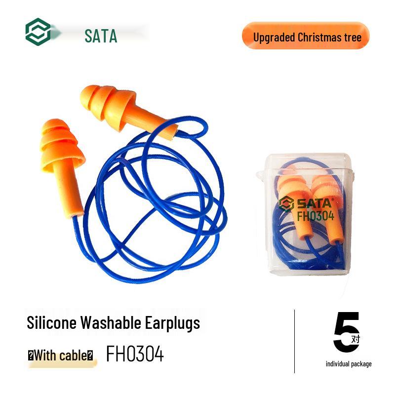 SATA Industrial Anti-Snoring Soundproof Earplugs for Sleep and Noise Reduction