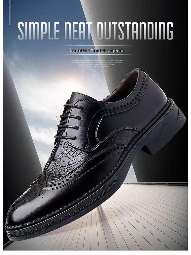 Pánské ležérní šněrovací boty z pravé kůže s krokodýlím vzorem