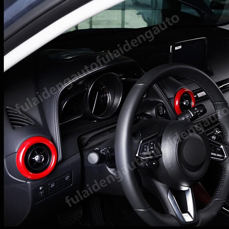 For Mazda CX-3 2016-2021 Red Interior Dashboard Front Air Vent Outlet Cover Trim