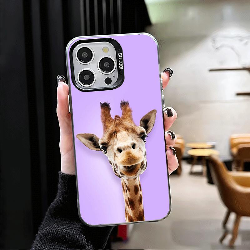 Giraffe Animal Pattern Shockproof Phone Case for iPhone 17 Air 16 16E 15 Pro Max 14 Plus 13 Mini 12 Back Cover Anti Fall Fundas