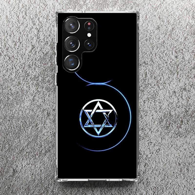 David Jewish Star Symbol Print Soft Case for Samsung Galaxy S25 S24 S23 S22 Ultra S21 Plus S20 FE Phone Shell S10 + Pattern Cove