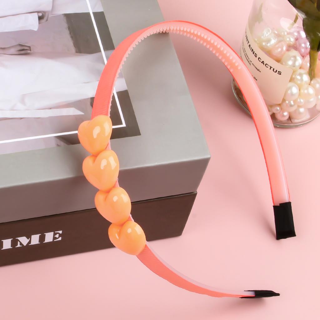1 Stück Niedliche Herz-Stirnbänder für Mädchen Bonbonfarbene Herzförmige Haarbänder Zähne-Stirnband Kinder Kinder Party Schule Haarschmuck