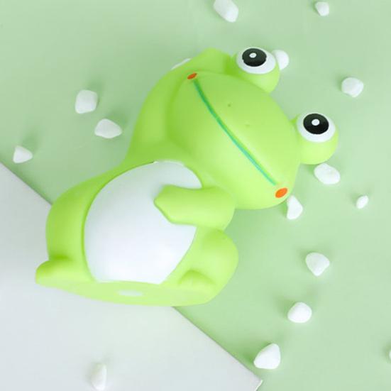 4 Stück Quietschspielzeug für Haustiere Kreative Form Niedliches Aussehen Lebendige Ausdrücke Bissfest Langeweile lindern Extra Weich Cartoon-Froschförmiges Spielzeug Hundekau