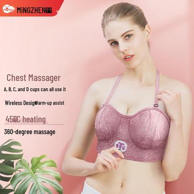 MiNGZHEN Wireless Rechargeable Breast Massager Bra CN Plug (adapter Included)