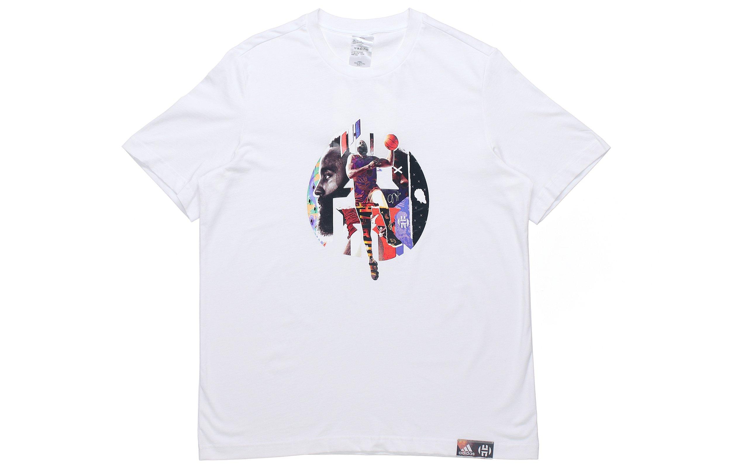 

Adidas T Shirts Men s White Crew Neck Moderate Straight Fit GH6717 M