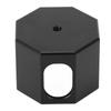 Billiard Chalk Holder Magnetic Aluminum Portable Octagonal Pool Cue Chalk Case with Keychain Billiards Accessory Black