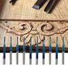 10 ks Karbidová fréza Modrá kukuřičná koncová fréza Gravírovací bit pro CNC PCB stroje (1,5 mm)