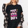 Made In The 80s 80s Music Cassette Tapes Pencil Summer Casual Trend ShortSleeved Unisexs and WoUnisexs Universal LargeTShirt