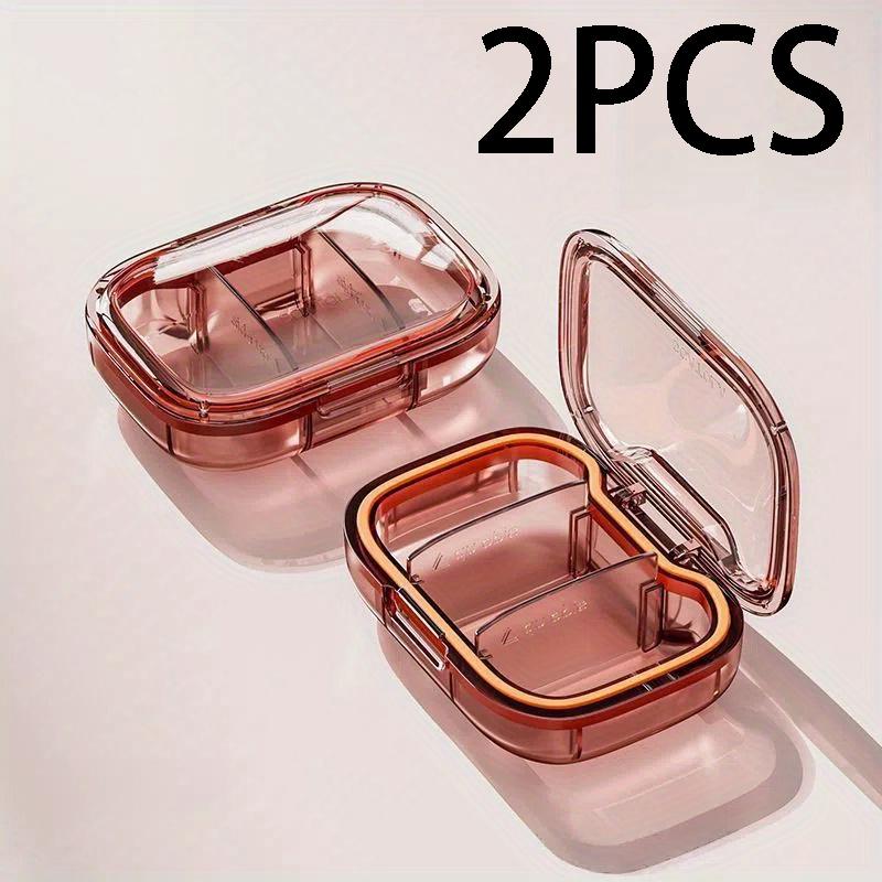 3-Compartment Portable Mini Pill Box - Sealed, High-Quality Daily Pill Organizer for Morning/Noon/Evening, Travel-Friendly