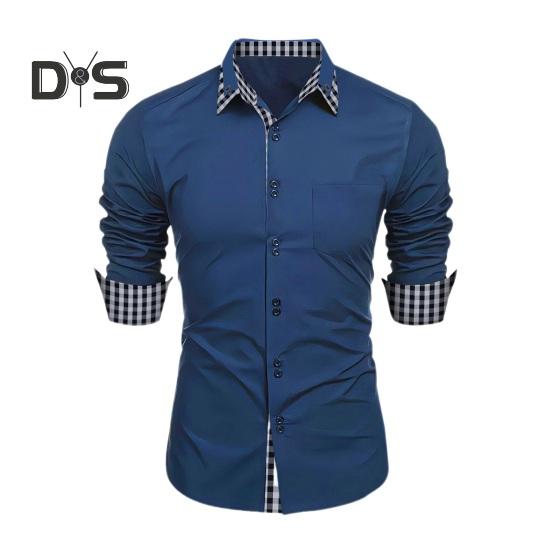 Pánská jarní košile Colorblock kostkovaný potisk Jednořadý Slim Fit Dlouhý rukáv Knoflíčky Knoflíky Streetwear Běžné Business Cardigan Košile Kabát