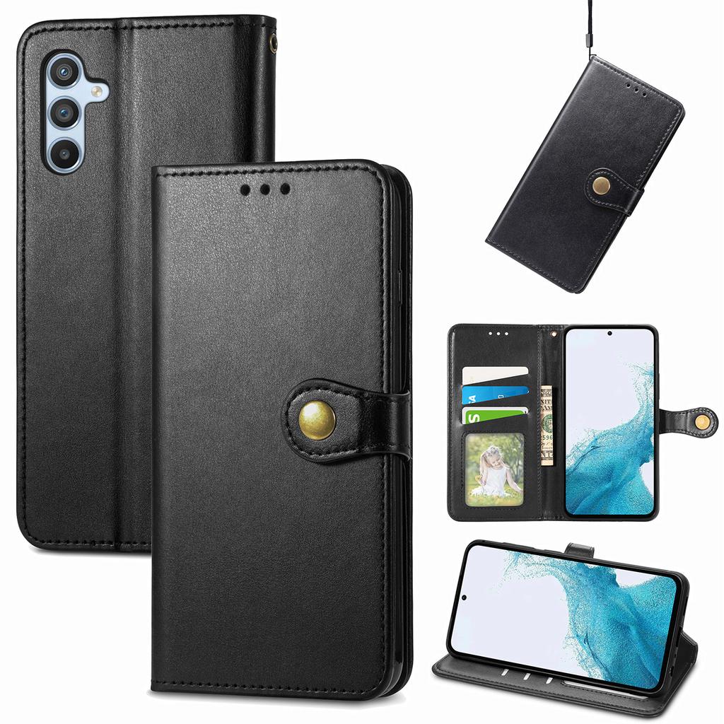 For Samsung Galaxy A36 5G Case Leather Phone Case Wallet Stand Cover with Wrist Strap