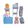 Baby Doll Accessories Set Life Scene Layout Lightweight Mini Tableware