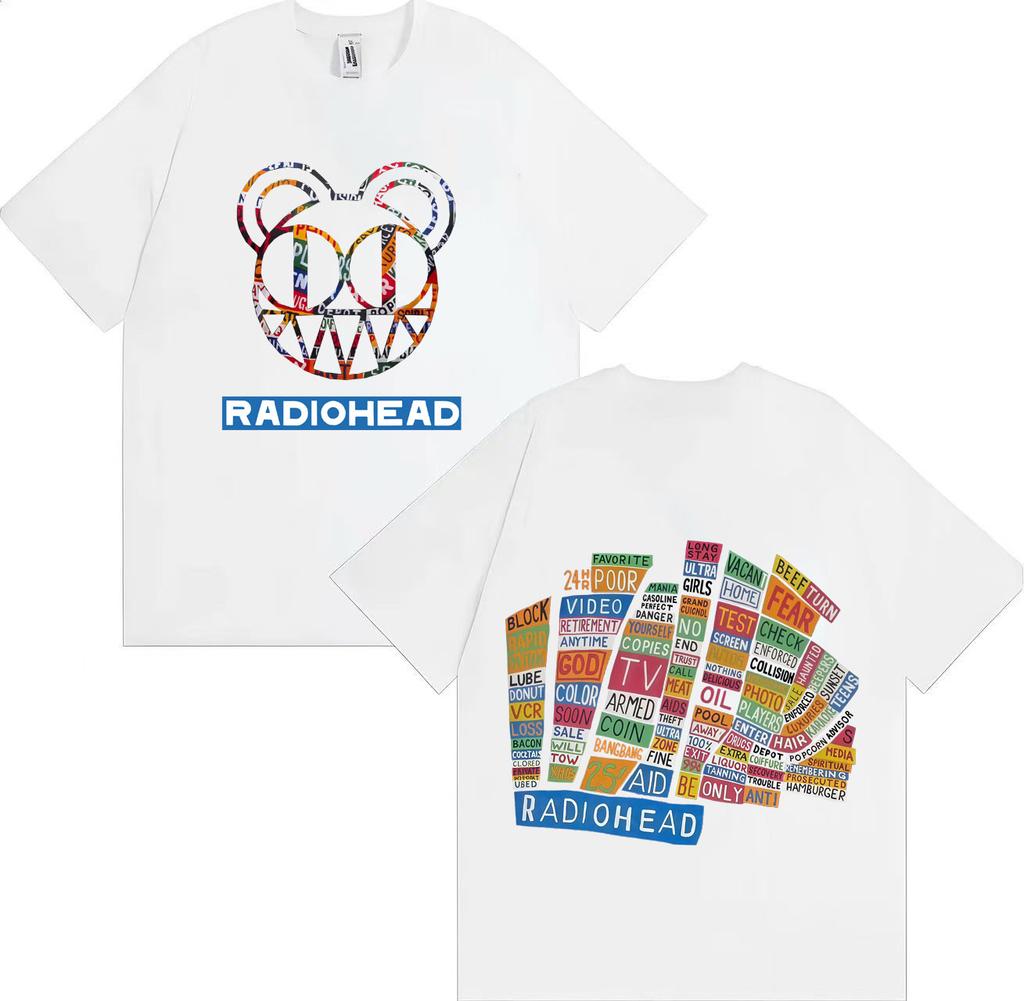 Radiohead T Shirt Hot Sale Popluar T Shirts Mens Womens Short Sleeves Aesthetic Oversized Loose Casual High Street Y2K Clothing