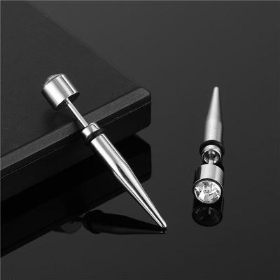 Lange Edelstahl Kristall Zirkon Knorpel Ohrstecker Ohrringe Für Frauen Männer Runde Strass Piercing Hochzeit Schmuck Geschenk