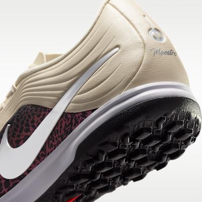 Men's Sneakers Nike United Tiempo Maestro Academy TF Low 'Fossil Burgundy Crush Metallic Silver'
