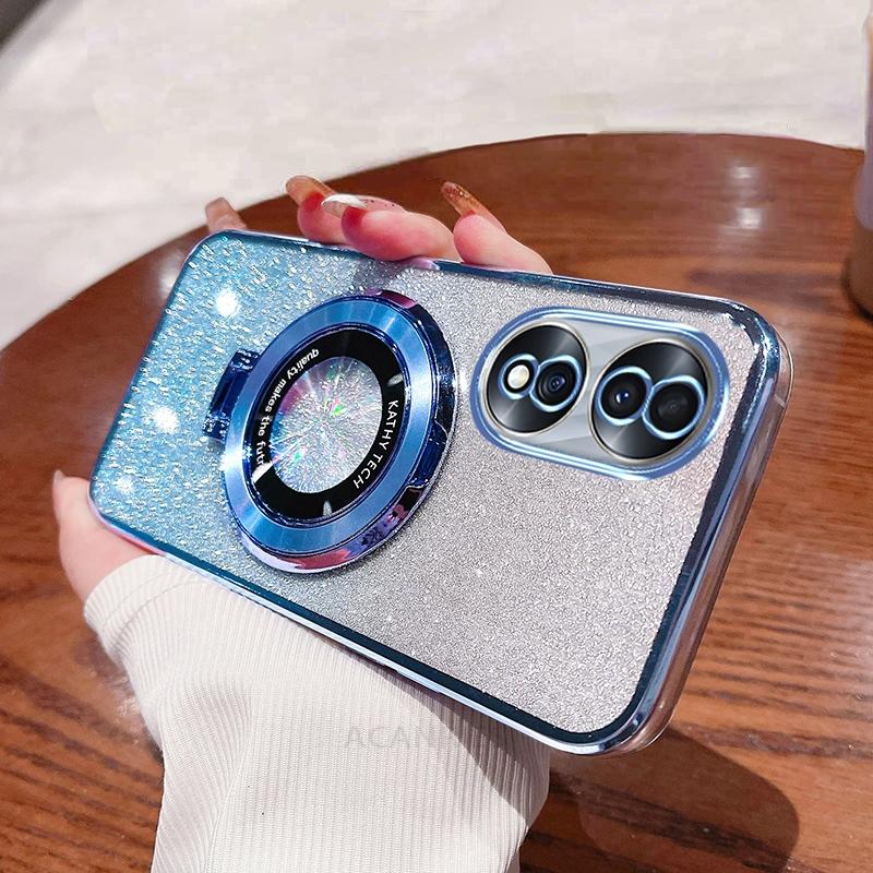 

Honor90 Блестящий держатель для силиконового чехла для Huawei Honor 90 70 50 200 Pro Lite 100 90pro Honor70 70pro Чехол-подставка Honor200 For Honor 90