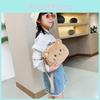 Childrens Plush Cat Cartoon Shoulder Bag With Soft Fleece Interior For Youth