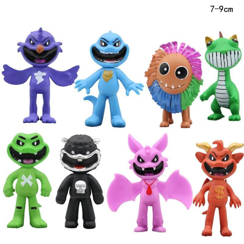 4 Poppy Playtime Smiling Critters Figure Head Turnable Doll Model Ornament Cake