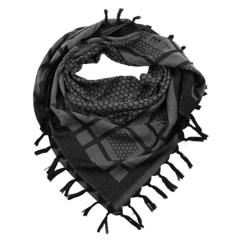 Trendy Adult Shemagh Scarf with Jacquard Pattern Tactically Arab Keffiyeh Scarf