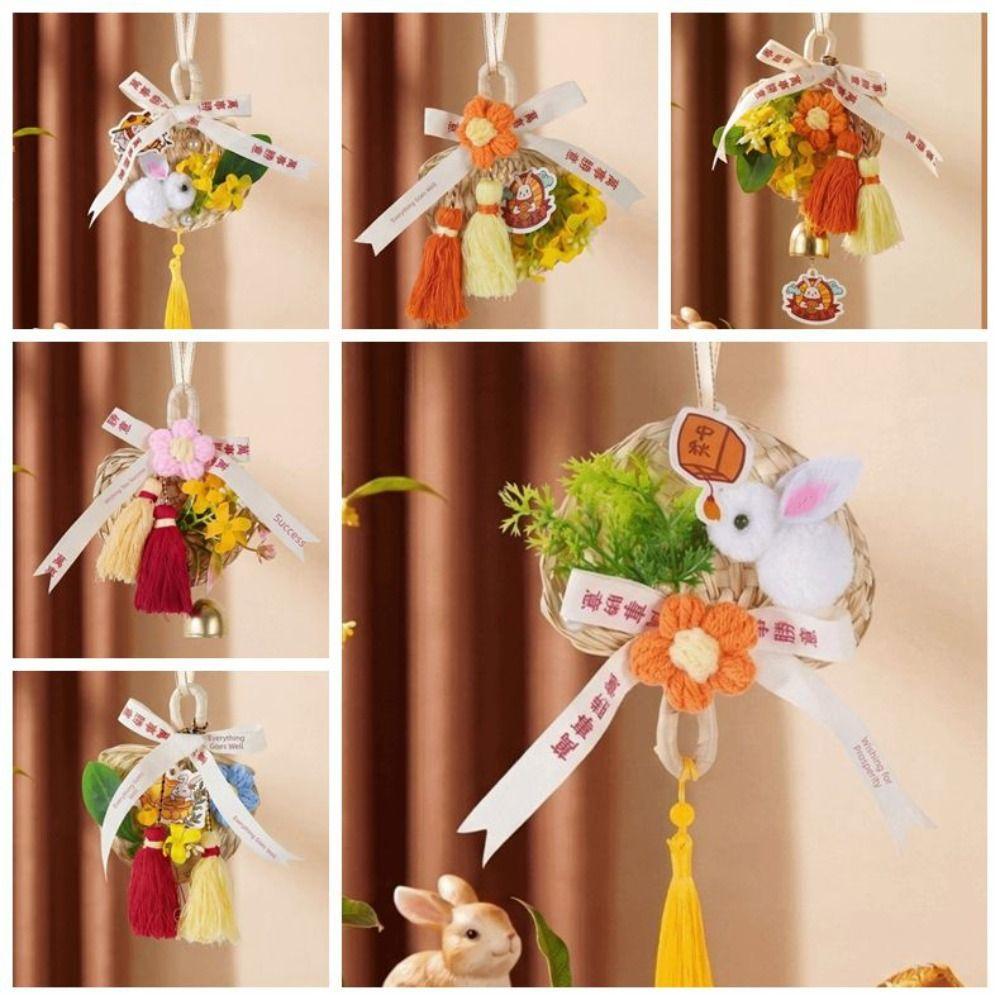 Handmade Flower Tassel Hanging Material Kit Mid-Autumn Festival Decor Holiday Gift