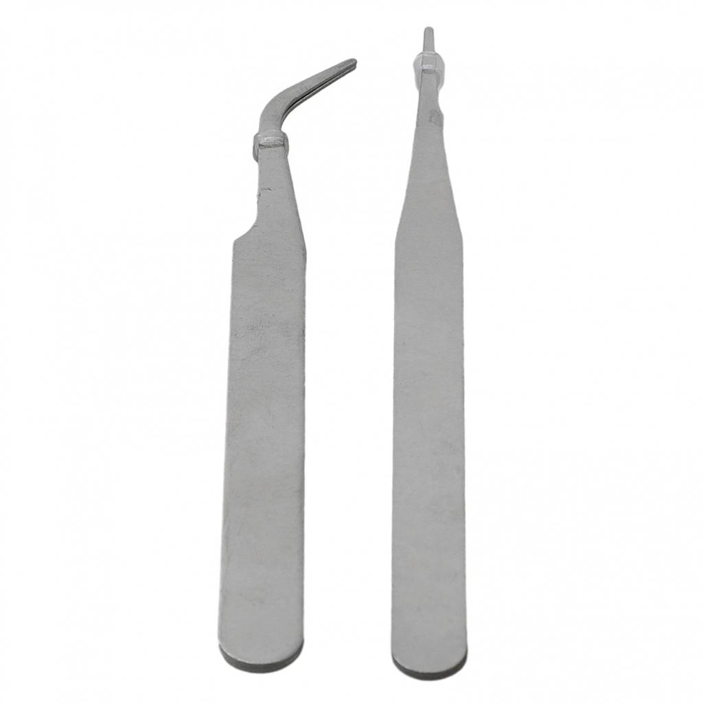 For Picking Up Parts 2pcs Tweezers Anti-magnetic Dismantling