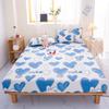 1pc Bed Sheet on Elastic Rainbow Printed Bed Fitted Sheet for Double Bed Single Bed Linen Queen Bottom Sheet(without pillowcase)