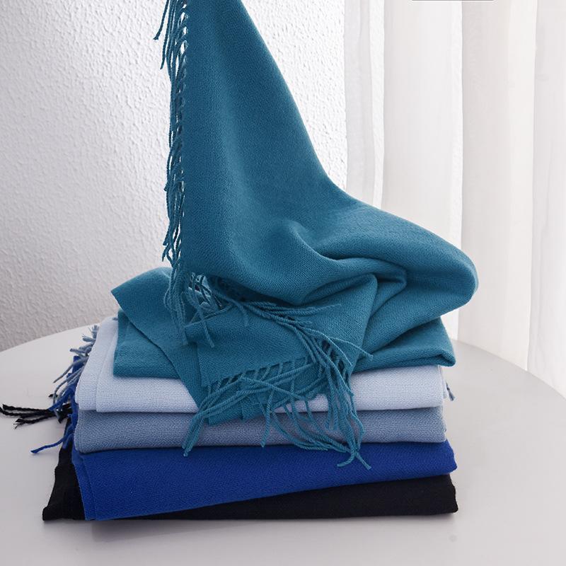 Winter women's red imitation cashmere scarf high sense 2025 will scarf soft temperament versatile warm shawl men