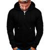 Felpa con cappuccio da uomo in velluto a coste con zip e manica lunga a spalle basse, felpa con cappuccio casual per l'uso quotidiano