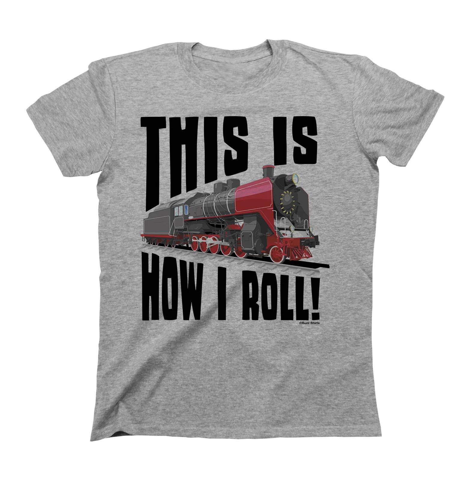 

This Is how I Roll Train T-Shirt Boys Girls Kids Funny Engine Carriage 110