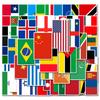 105 PCS National Flag Graffiti Stickers Kids DIY Classic Toys Motorcycle Car Travel Luggage Guitar Waterproof PVC Decals