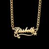 Atoztide Custom Necklaces Personalized Stainless Steel 4mm NK Cuban Thick Chain Pendant Letter for Women Jewelry Gift