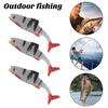1/2/3Pcs 8CM Soft Artificial Lure Paddle Tail Silicone Bionic Swimbait Realistic 3D Eyes Swimming Lure Saltwater Freshwater Fishing Accessories