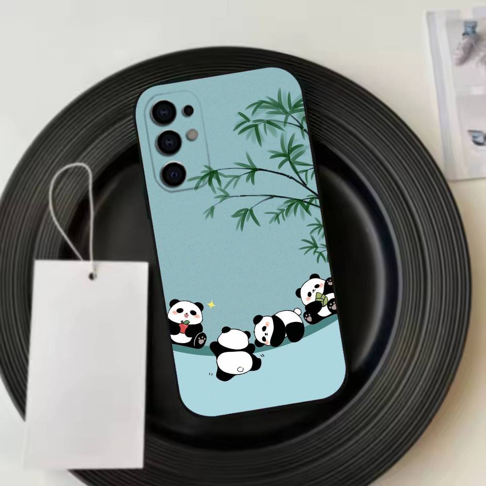 Cute Lucky P-Panda  Phone Case For Samsung S25,S24,S21,S22,S23,S30,Ultra,S20,Plus,Fe,Lite,Note,10,Black Cover