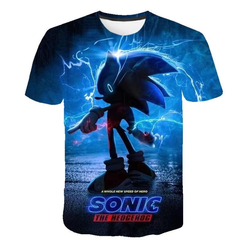 2026 Sonic Shadow The Hedgehog T Shirt For Men Women 3D Print Anime Graphic Tee Short Sleeve Round Neck Casual Streetwear Tops