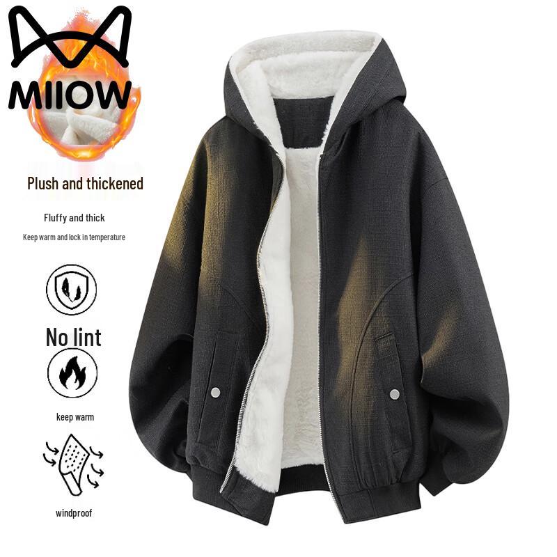 

MaoRen Men s Casual Fleece-Lined Hooded Jacket 8XL