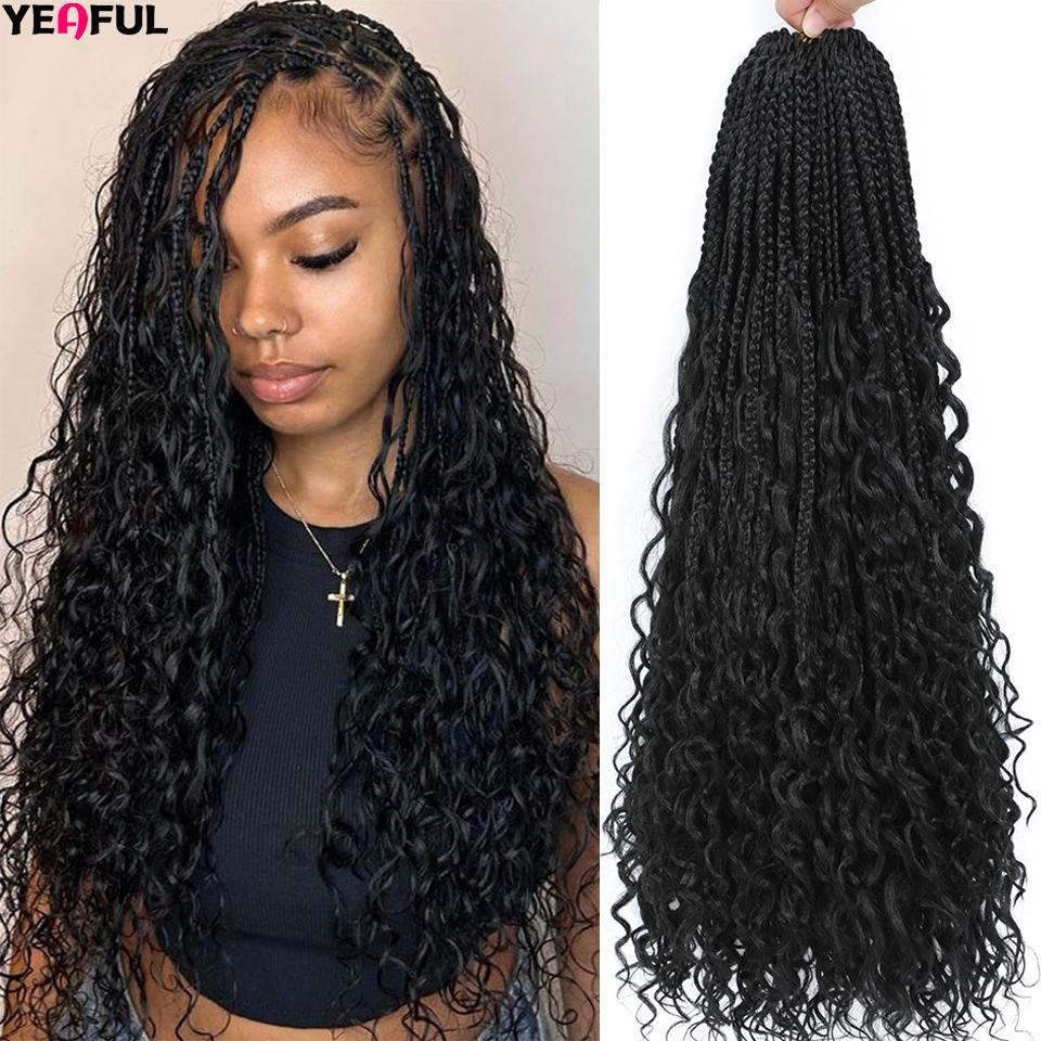 Ombre Goddess Box Braids Crochet Hair