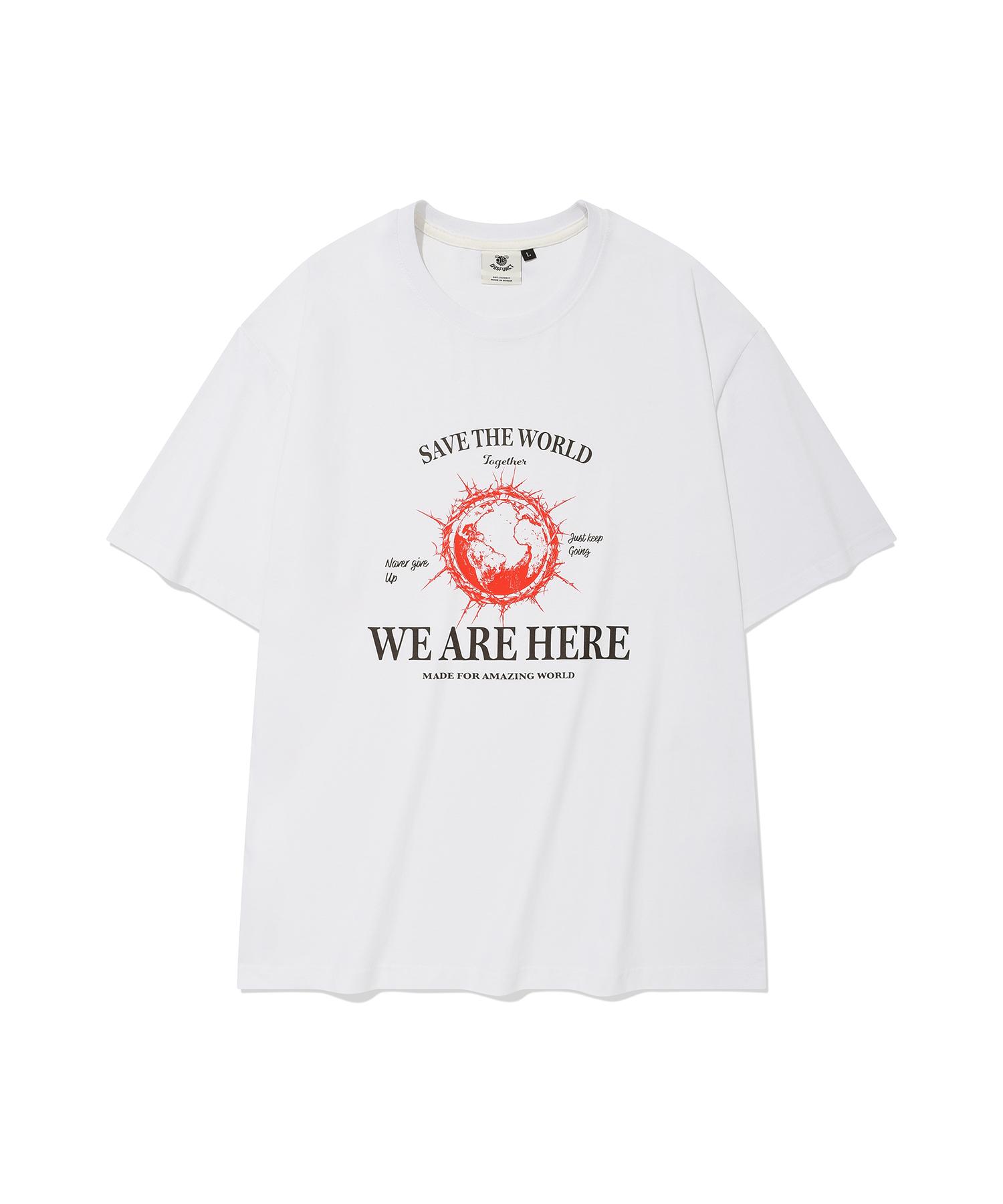 Disfunct Save The World T-Shirt(White) S
