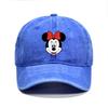 Retro Washed Mickey Mouse Print Baseball Cap Men Women Vintage Kpop Snapback Cap Adjustable Breathable Trucker Hat Sunscreen Hat