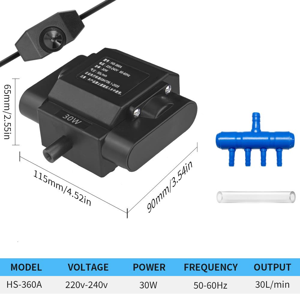 High-Power Electromagnetic Air Pump for Fish Tank and Pond Oxygenation