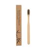 Ready Stock Custom Kraft Box Kids Flat Square Handle Soft Eco Natural Biodegradable Logo Design Bamboo Toothbrush