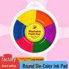 Washable Children's Seven-Color Round Ink Pad for Finger Painting and DIY Graffiti