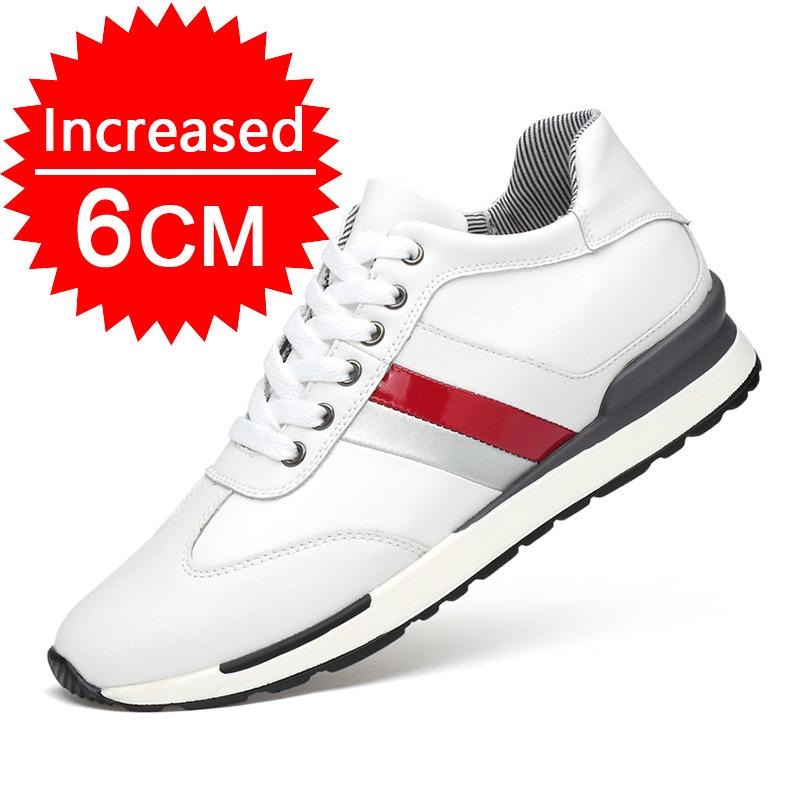 Men Fashion Height Increasing Shoes Casual Insole 4/6/8CM Increasing Invisible Inner Height Outdoor Running Casual Sports Shoes