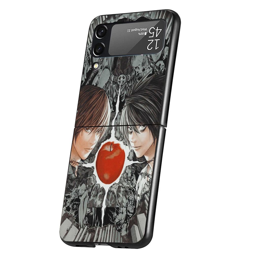 N-Note D-Death Anime Ryuk Cover Phone Case For Samsung Galaxy Z Flip 7 6 5 4 3 5G Flip7 Flip6 Flip5 Flip4 Flip3 Black Fundas She