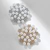 Luxury Pearl Elegant Women Brooches Pins Rhinestone Retro Wedding Party Accessories Crystal Exquisite Brooch Pin Gift